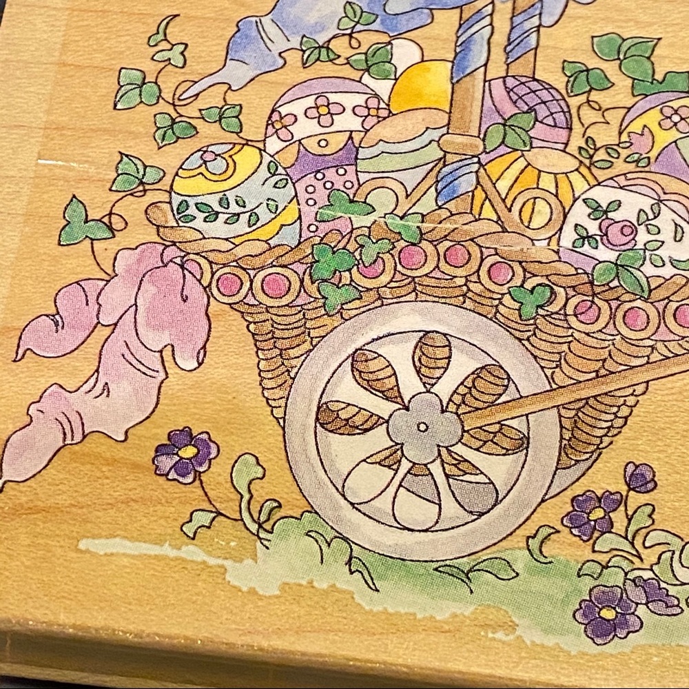 Retired Stamps Happen #80167 Cart of Easter Eggs - Picture 6 of 8